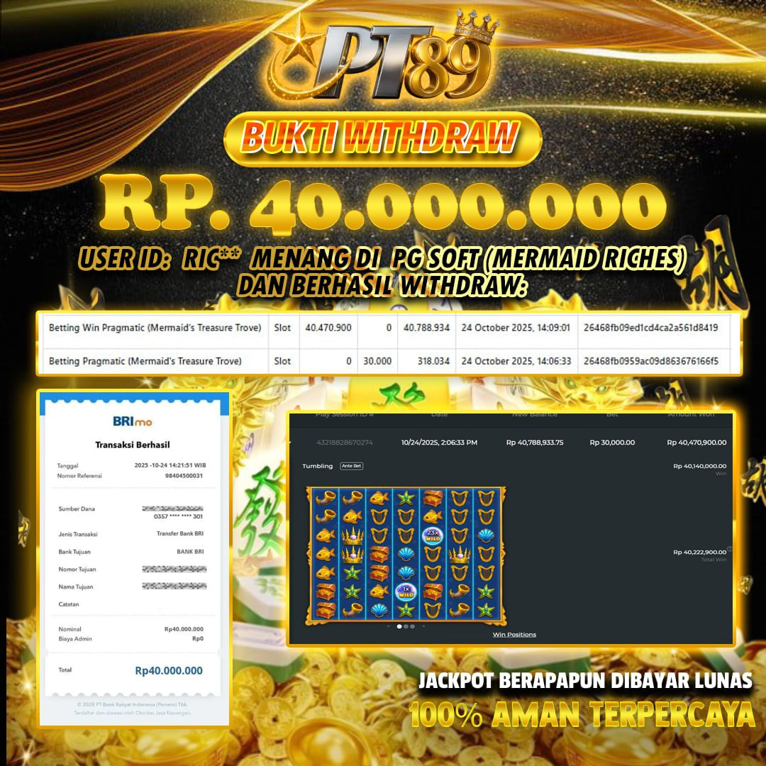 BUKTI WITHDRAW MERMAID RICHES PG Soft