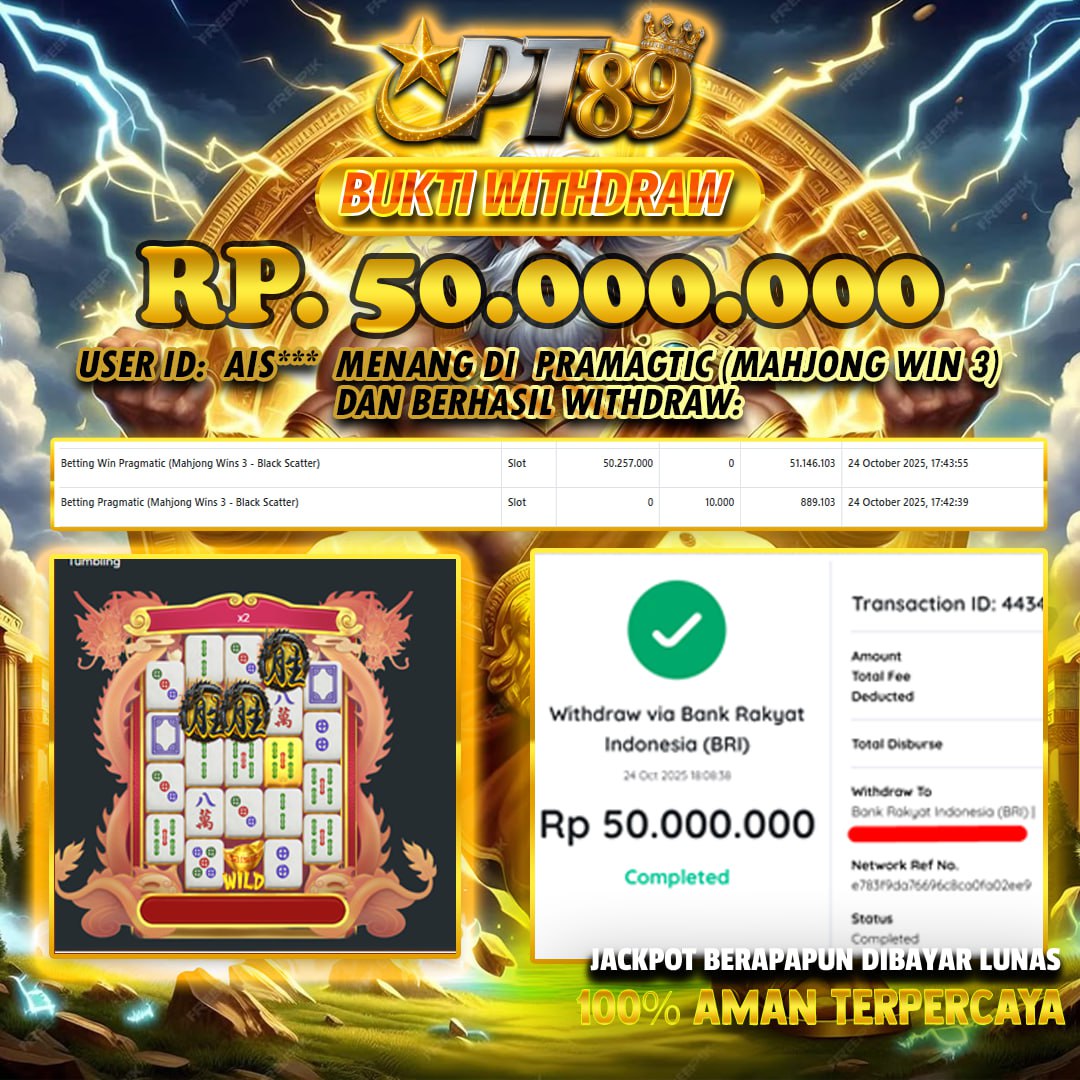 BUKTI WITHDRAW MAHJONG WINS 3🀄