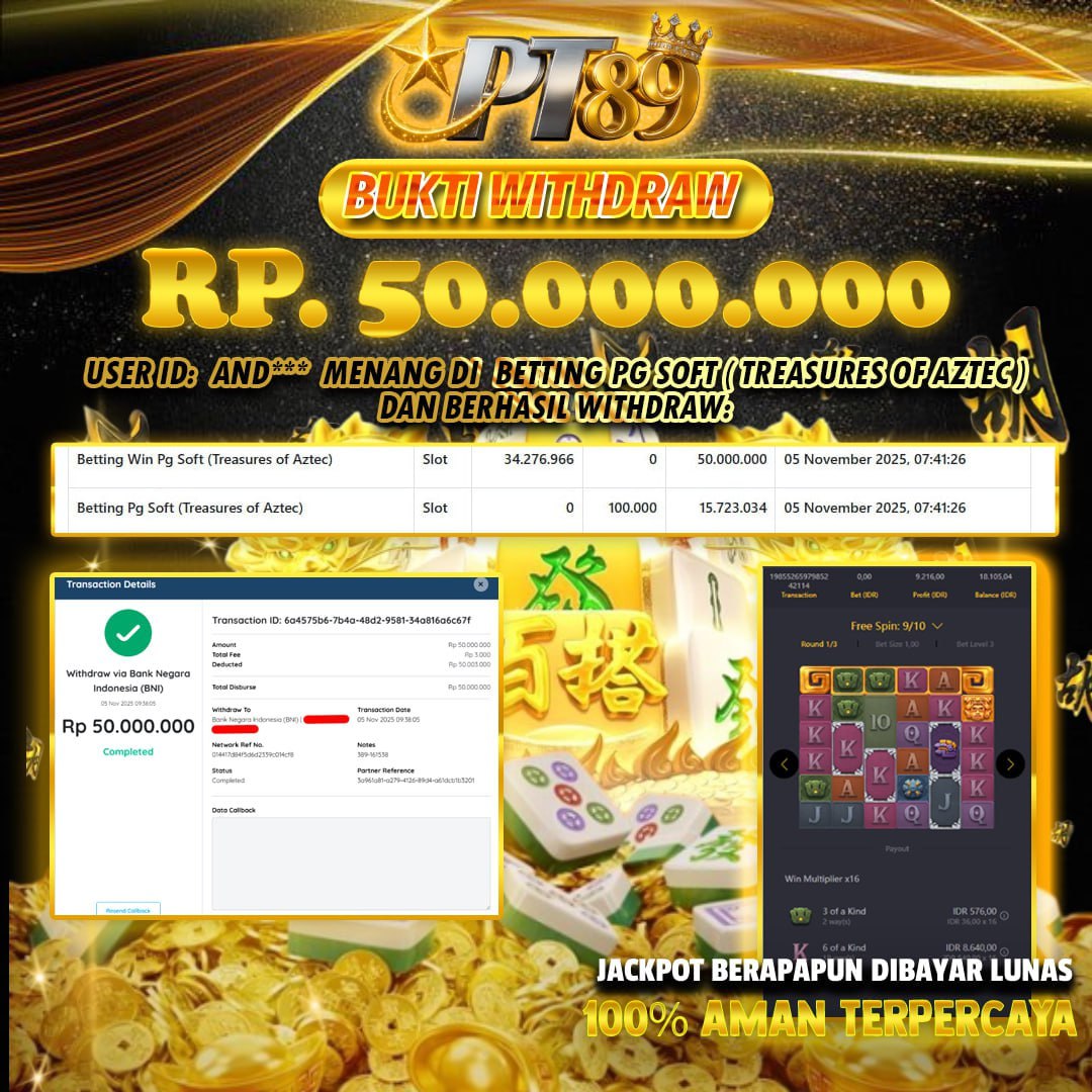 BUKTI WITHDRAW Trasure Of Aztec - PG Soft	