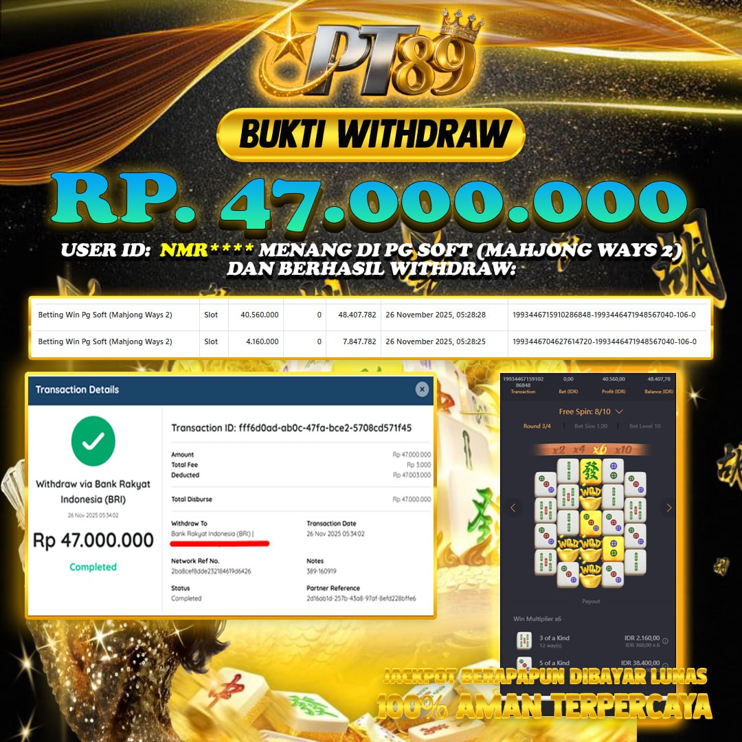 BUKTI WITHDRAW Mahjong Ways 2 - PG Soft	