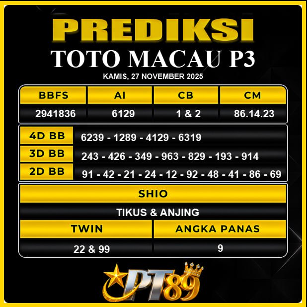 PREDIKSI TOGEL PT89	