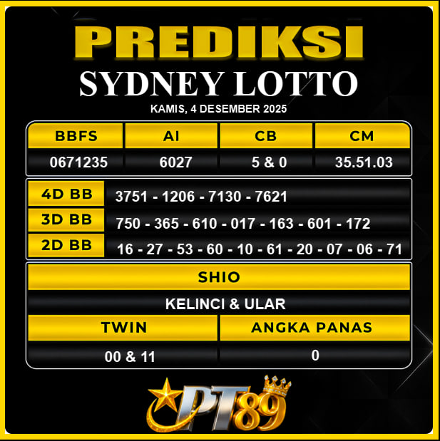 PREDIKSI TOGEL PT89